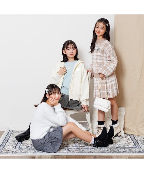 algy（アルジー）の「あったかインパンプリーツスカパン（スカート・キッズ・グレー/チェック/ネイビー・XX-SMALL/X-SMALL/SMALL/MEDIUM）」の6枚目の写真