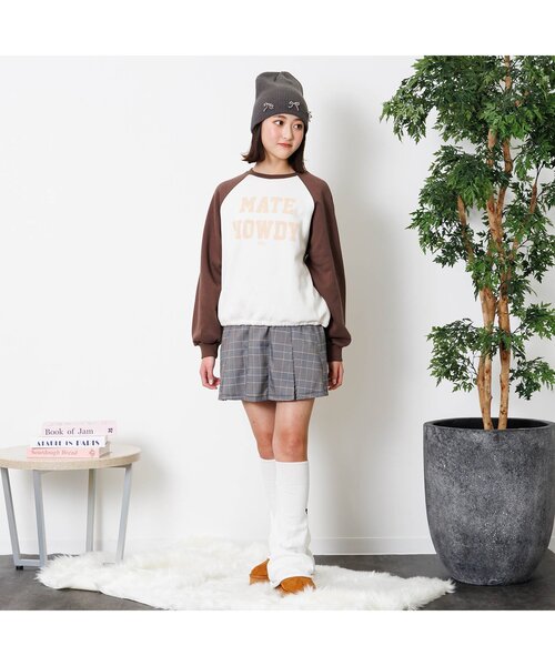 algy（アルジー）の「あったかインパンプリーツスカパン（スカート・キッズ・グレー/チェック/ネイビー・XX-SMALL/X-SMALL/SMALL/MEDIUM）」の7枚目の写真