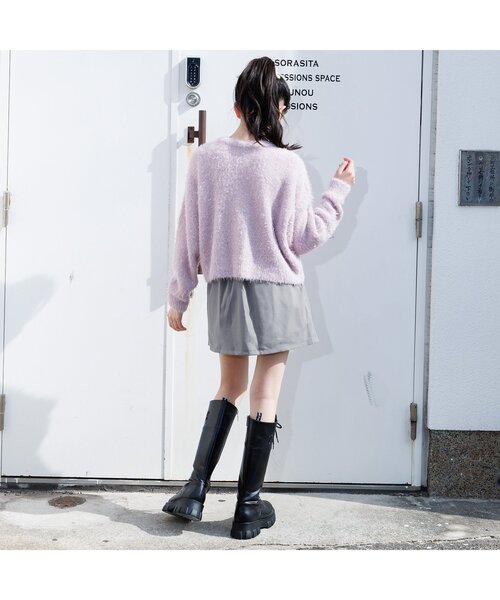 algy（アルジー）の「あったかインパンプリーツスカパン（スカート・キッズ・グレー/チェック/ネイビー・XX-SMALL/X-SMALL/SMALL/MEDIUM）」の9枚目の写真