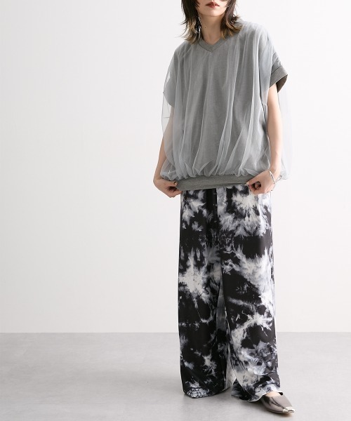 Soiunique（スワユニーク）の「ニュアンス柄ゆったりサイズ落ち感パンツ（セルフカット可） ［Soiunique］（その他パンツ・レディース・ブラック系・L/M/LL）」の8枚目の写真