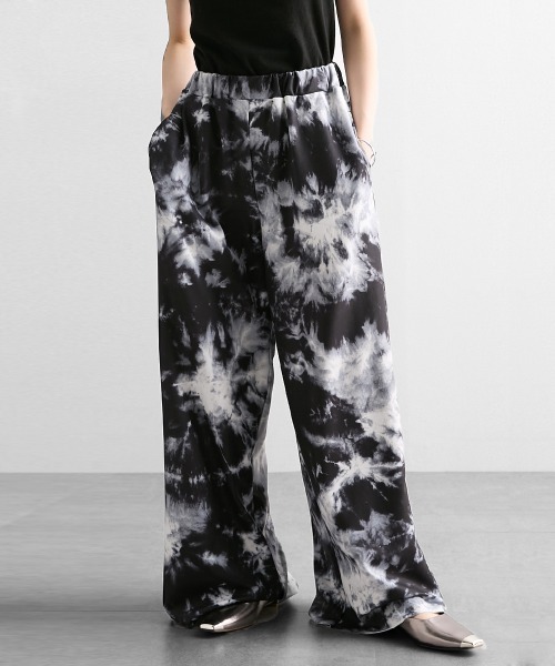 Soiunique（スワユニーク）の「ニュアンス柄ゆったりサイズ落ち感パンツ（セルフカット可） ［Soiunique］（その他パンツ・レディース・ブラック系・L/M/LL）」の2枚目の写真