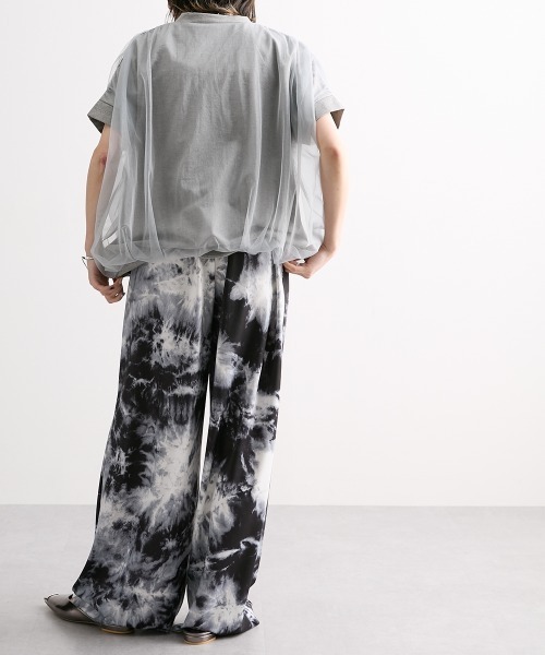 Soiunique（スワユニーク）の「ニュアンス柄ゆったりサイズ落ち感パンツ（セルフカット可） ［Soiunique］（その他パンツ・レディース・ブラック系・L/M/LL）」の11枚目の写真