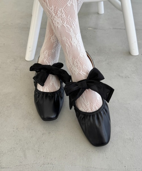 SOLLON.(ソルロン)の「オーガンジーリボンメリージェーンパンプス(パンプス・レディース・ブラック/シルバー・24.5cm/23.5cm/22.5cm)」の11枚目の写真