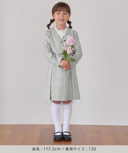 ROPE' PICNIC(ロペピクニック)の「【KIDS】セレモニーにも・セットアップ対応/タックプリーツスカート(スカート・キッズ・ライトグレー/ネイビー・150/130/120/110/140)」の16枚目の写真