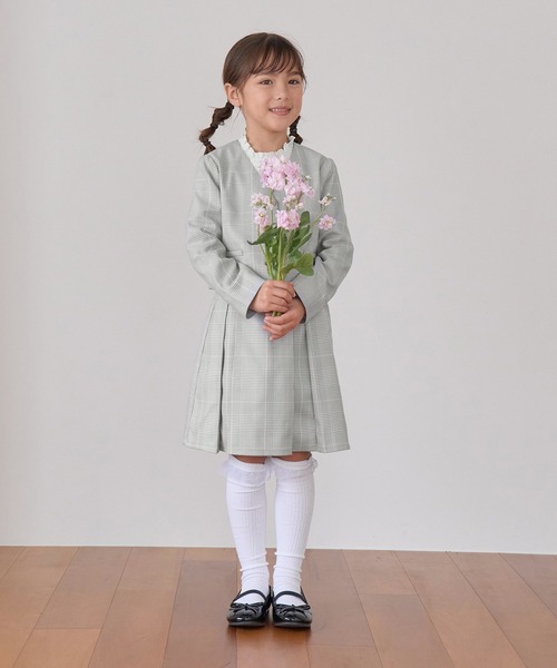 ROPE' PICNIC(ロペピクニック)の「【KIDS】セレモニーにも・セットアップ対応/タックプリーツスカート(スカート・キッズ・ライトグレー/ネイビー・150/130/120/110/140)」の17枚目の写真