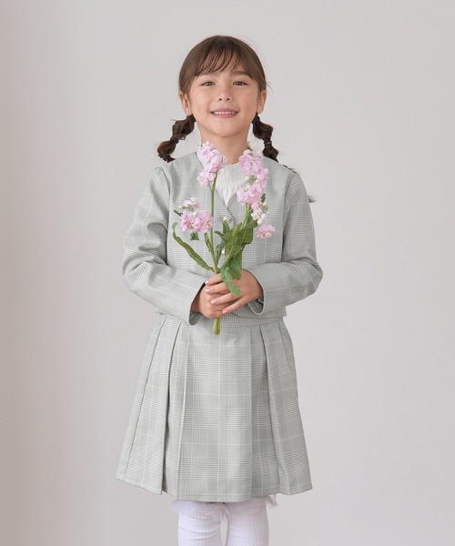 ROPE' PICNIC(ロペピクニック)の「【KIDS】セレモニーにも・セットアップ対応/タックプリーツスカート(スカート・キッズ・ライトグレー/ネイビー・150/130/120/110/140)」の18枚目の写真