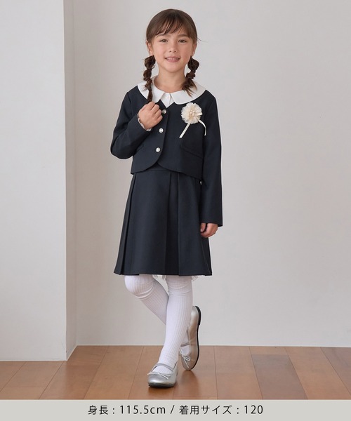 ROPE' PICNIC(ロペピクニック)の「【KIDS】セレモニーにも・セットアップ対応/タックプリーツスカート(スカート・キッズ・ライトグレー/ネイビー・150/130/120/110/140)」の20枚目の写真
