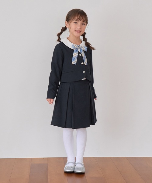 ROPE' PICNIC(ロペピクニック)の「【KIDS】セレモニーにも・セットアップ対応/タックプリーツスカート(スカート・キッズ・ライトグレー/ネイビー・150/130/120/110/140)」の21枚目の写真