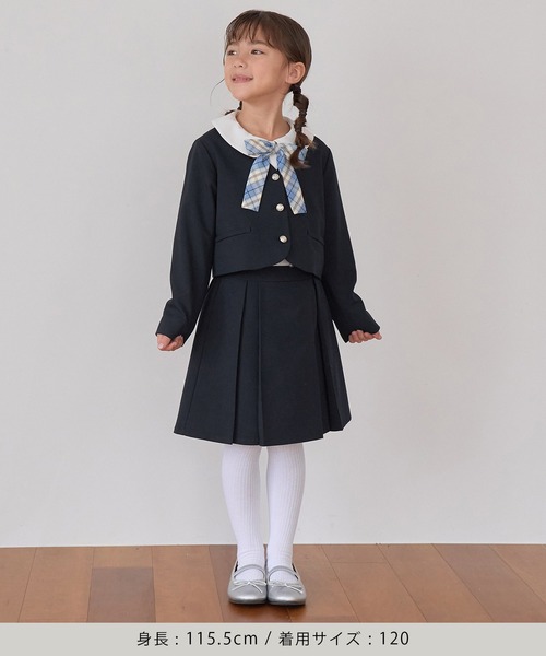 ROPE' PICNIC(ロペピクニック)の「【KIDS】セレモニーにも・セットアップ対応/タックプリーツスカート(スカート・キッズ・ライトグレー/ネイビー・150/130/120/110/140)」の22枚目の写真