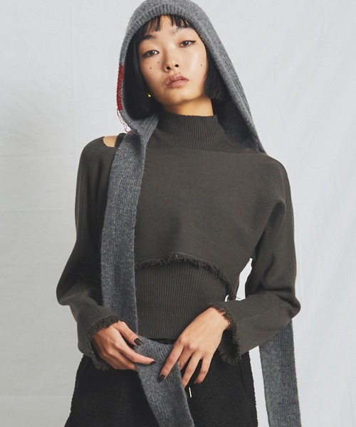 【新品】タオ コムデギャルソン フラップイヤー ニットキャップ マフラー 新品】タオ コムデギャルソン フラップイヤー ニットキャップ マフラー