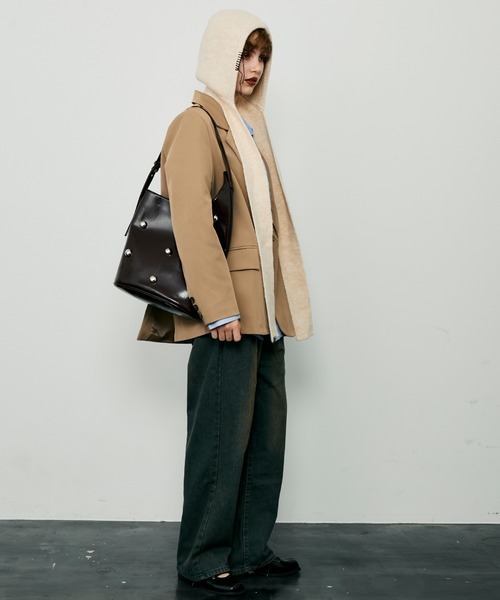 セール】ロングイヤーフラップニットキャップマフラー（ニットキャップ