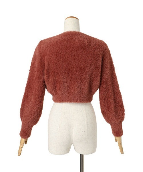 an another angelus（アンアナザーアンジェラス）の「エンブレム釦フェザーニットカーディガン/ananotherangelus（カーディガン/ボレロ・レディース・ダークグレー/アイボリー/ピンク系その他・FREE）」の13枚目の写真