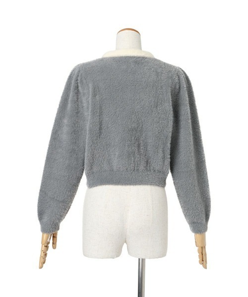 an another angelus（アンアナザーアンジェラス）の「リボンローズ刺繍フェザーニットプルオーバー/ananotherangelus（ニット/セーター・レディース・グレー×ピンク/アイボリー・FREE）」の17枚目の写真