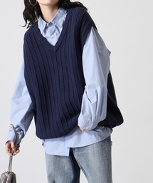 Guess | GUESS GO JAXON SWEATER VEST Vネック ビッグ セーター ベスト(ベスト)