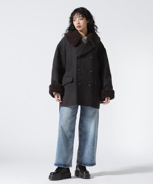 CLANE（クラネ）の「CLANE/クラネ/BOA COLLAR MILITARY COAT