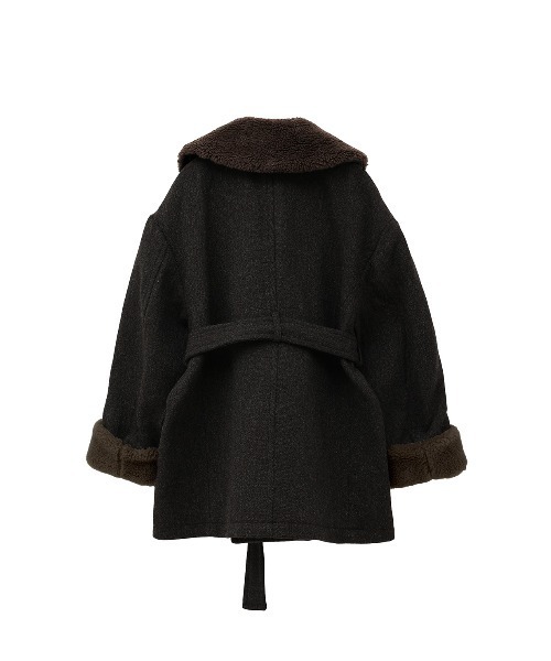 CLANE（クラネ）の「CLANE/クラネ/BOA COLLAR MILITARY COAT