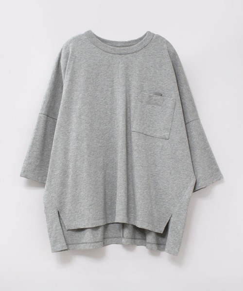 URCH RNA(アーチ アールエヌエー)の「M2373 チビ袖ドルマンポケT(Tシャツ/カットソー・レディース・ベージュ系その他/杢グレー/チャコール/グリーン・FREE)」の17枚目の写真