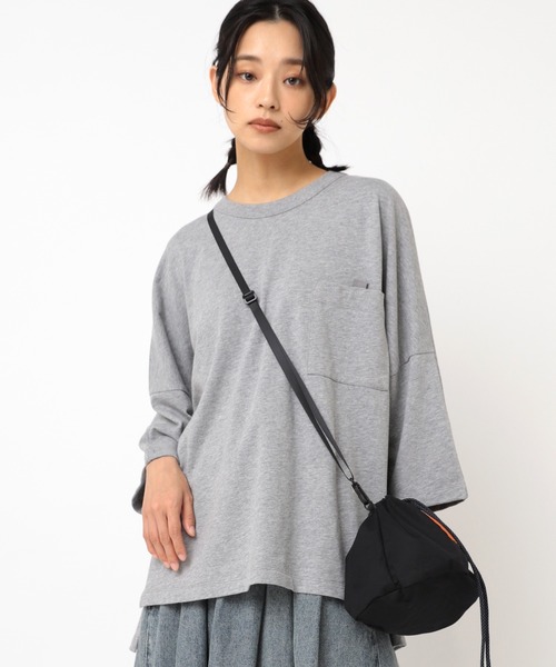 URCH RNA(アーチ アールエヌエー)の「M2373 チビ袖ドルマンポケT(Tシャツ/カットソー・レディース・ベージュ系その他/杢グレー/チャコール/グリーン・FREE)」の14枚目の写真