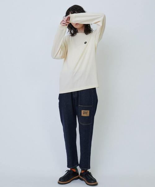 FRAPBOIS PARK（フラボアパーク）の「パーキーL/S T（Tシャツ/カットソー・レディース・クリーム/ブルー/レッド・1/2）」の13枚目の写真