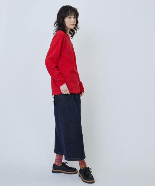 FRAPBOIS PARK（フラボアパーク）の「パーキーL/S T（Tシャツ/カットソー・レディース・クリーム/ブルー/レッド・1/2）」の17枚目の写真