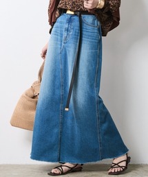 CHIC STYLE | ライトオンスデニムロングスカート ＜大きいサイズ有＞シックスタイル(デニムスカート)