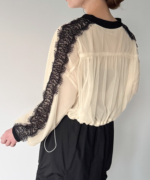 FENNEL シアーブルゾン♡新品未使用 セール】レースラインシアーブルゾン（ブルゾン）｜JUNOAH