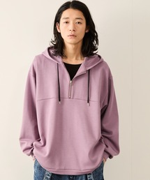 JUNRED | ハーフジップエッセンシャルプルパーカー(パーカー)