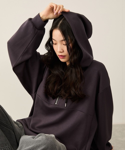 ハーフジップエッセンシャルプルパーカー（パーカー）｜JUNRED（ジュンレッド）