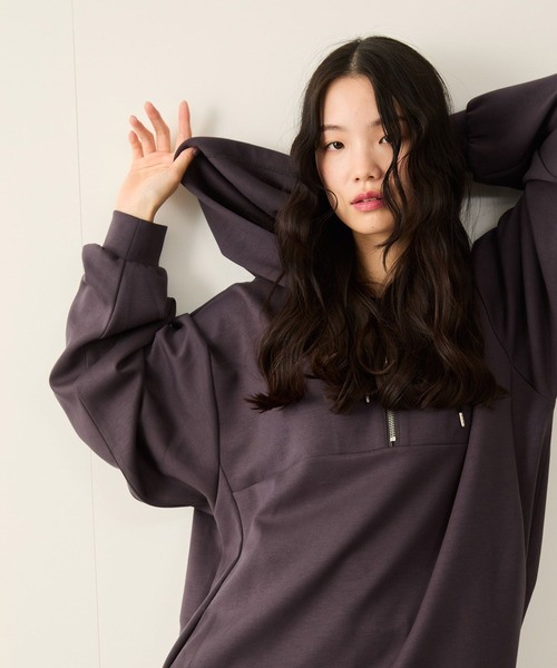 ハーフジップエッセンシャルプルパーカー（パーカー）｜JUNRED（ジュンレッド）