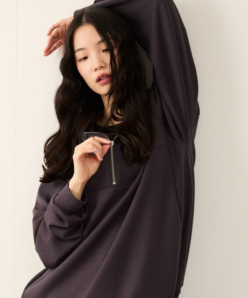 ハーフジップエッセンシャルプルパーカー（パーカー）｜JUNRED（ジュンレッド）