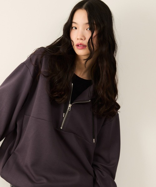 ハーフジップエッセンシャルプルパーカー（パーカー）｜JUNRED（ジュンレッド）