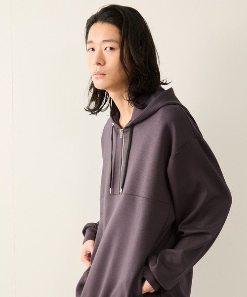 ハーフジップエッセンシャルプルパーカー（パーカー）｜JUNRED（ジュンレッド）