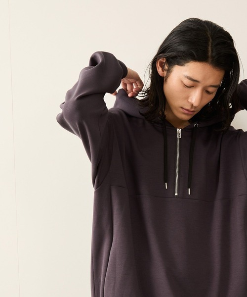 ハーフジップエッセンシャルプルパーカー（パーカー）｜JUNRED（ジュンレッド）