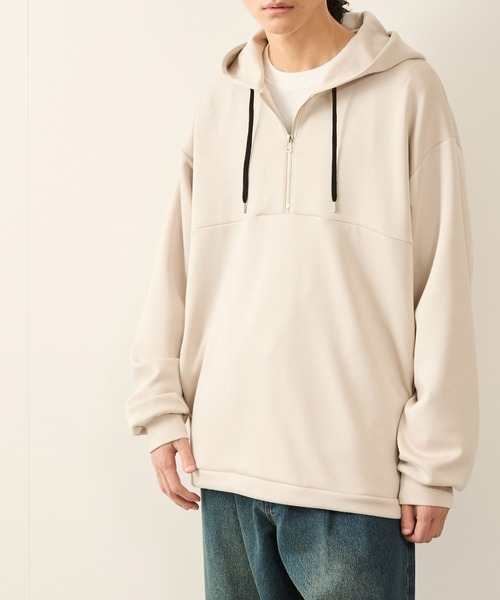 ハーフジップエッセンシャルプルパーカー（パーカー）｜JUNRED（ジュンレッド）