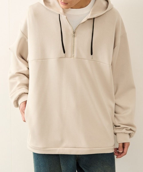 ハーフジップエッセンシャルプルパーカー（パーカー）｜JUNRED（ジュンレッド）