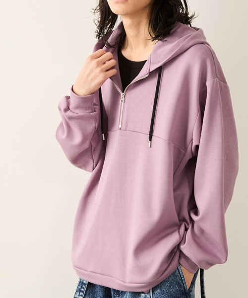 ハーフジップエッセンシャルプルパーカー（パーカー）｜JUNRED（ジュンレッド）