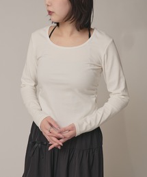AO2（アオズ）の「▲Side Gather Lace Tops / サイドギャザーレーストップス（Tシャツ/カットソー）」