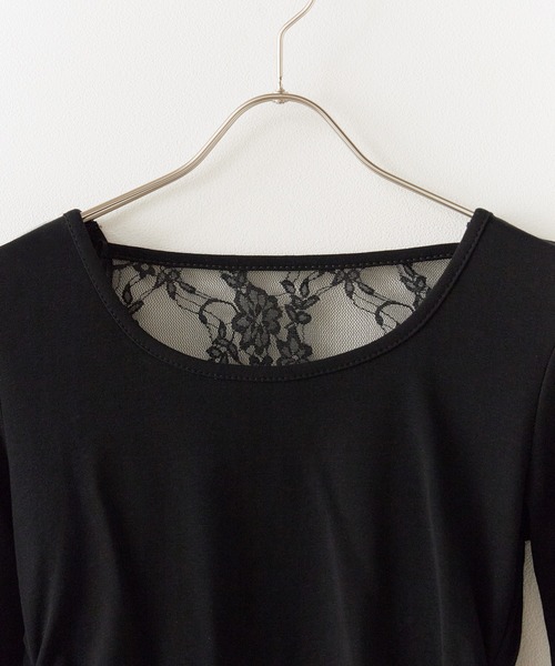 △Side Gather Lace Tops / サイドギャザーレーストップス（T