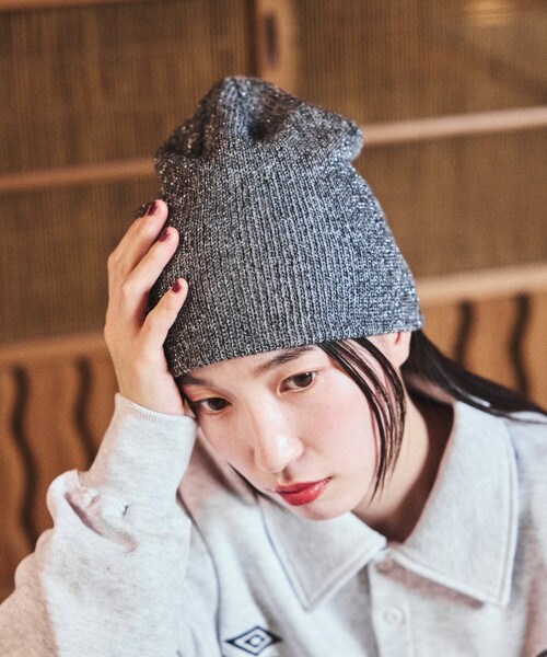 FREAK'S STORE(フリークスストア)の「ラメビーニー(ハット・レディース・チャコール/サックスブルー/ラベンダー・ONE SIZE)」の2枚目の写真