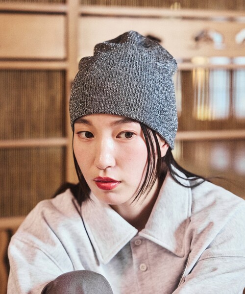 FREAK'S STORE(フリークスストア)の「ラメビーニー(ハット・レディース・チャコール/サックスブルー/ラベンダー・ONE SIZE)」の9枚目の写真