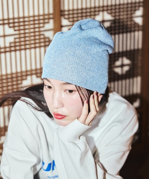 FREAK'S STORE(フリークスストア)の「ラメビーニー(ハット・レディース・チャコール/サックスブルー/ラベンダー・ONE SIZE)」の11枚目の写真