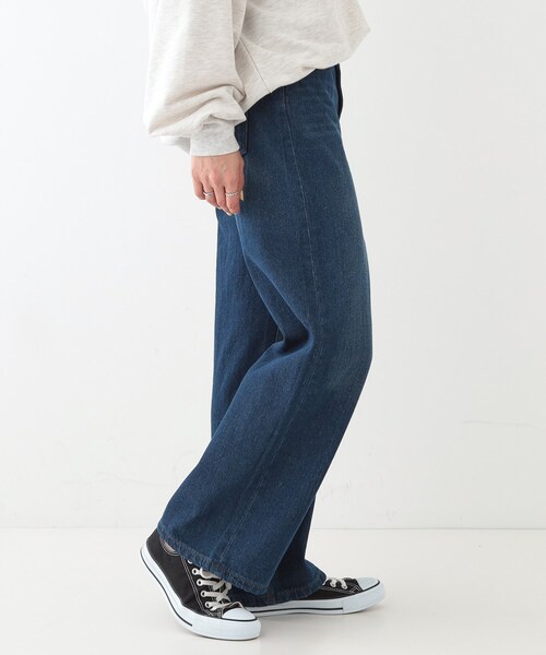 Cutie Blonde（キューティーブロンド）の「◆【洗える/S-LL/股上深め】デニムワイドパンツ（デニムパンツ・レディース・ブルー系4/ネイビー・01/02/03/04）」の8枚目の写真