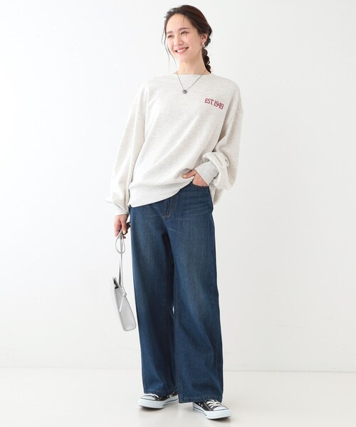 Cutie Blonde（キューティーブロンド）の「◆【洗える/S-LL/股上深め】デニムワイドパンツ（デニムパンツ・レディース・ブルー系4/ネイビー・01/02/03/04）」の9枚目の写真