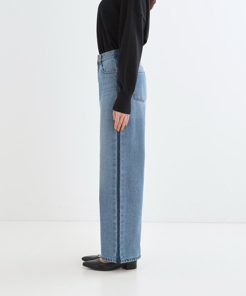 Cutie Blonde（キューティーブロンド）の「◆【洗える/S-LL/股上深め】デニムワイドパンツ（デニムパンツ・レディース・ブルー系4/ネイビー・01/02/03/04）」の12枚目の写真