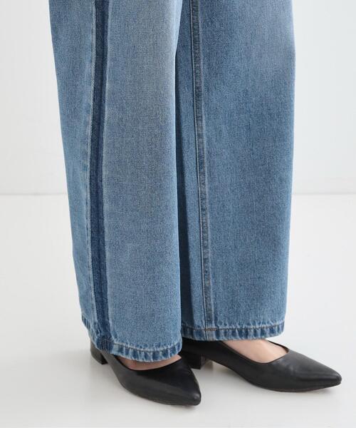 Cutie Blonde（キューティーブロンド）の「◆【洗える/S-LL/股上深め】デニムワイドパンツ（デニムパンツ・レディース・ブルー系4/ネイビー・01/02/03/04）」の15枚目の写真