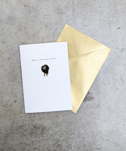 EC:OLD ENGLISH ENAMEL PIN GREETING CARD MAKATA オルード