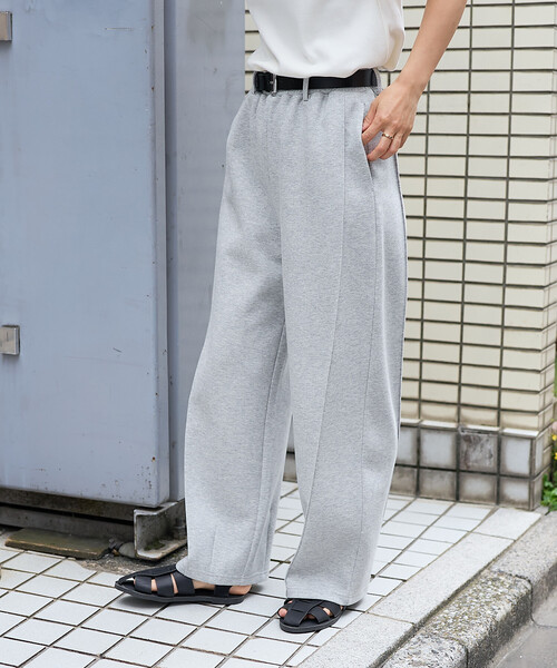 FREAK'S STORE（フリークスストア）の「ボンディングカーブワイド スウェットパンツ（スウェットパンツ・レディース・オフホワイト/レッド/ライトグレー/ブラック・ﾌﾘ-）」の3枚目の写真