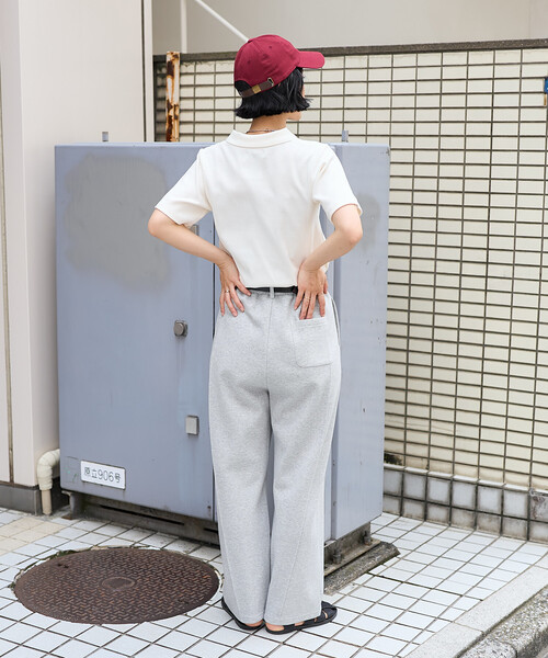 FREAK'S STORE（フリークスストア）の「ボンディングカーブワイド スウェットパンツ（スウェットパンツ・レディース・オフホワイト/レッド/ライトグレー/ブラック・ﾌﾘ-）」の17枚目の写真