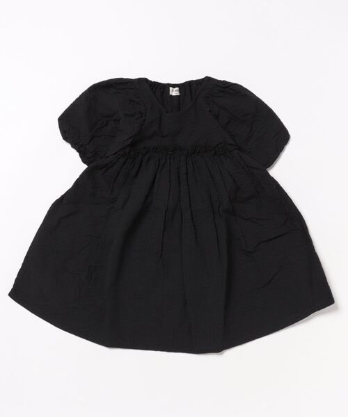 TARKER（ターカー）の「バルーン袖ワンピース（ワンピース・キッズ・ブラック/オレンジ・90/100/110/120/130/140/150）」の4枚目の写真