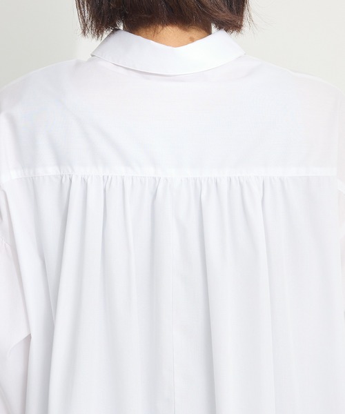 CRAFT STANDARD BOUTIQUE（クラフトスタンダードブティック）の「イージーケアシャツワンピース ◆（シャツワンピース・レディース・オフホワイト/ブルー系その他7/サックスブルー・FREE）」の12枚目の写真